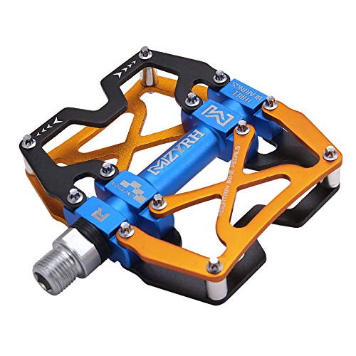 Mountain Bike Pedals, Ultra Strong Colorful CNC Machined 9/16" Cycling Sealed 3 Bearing Pedals